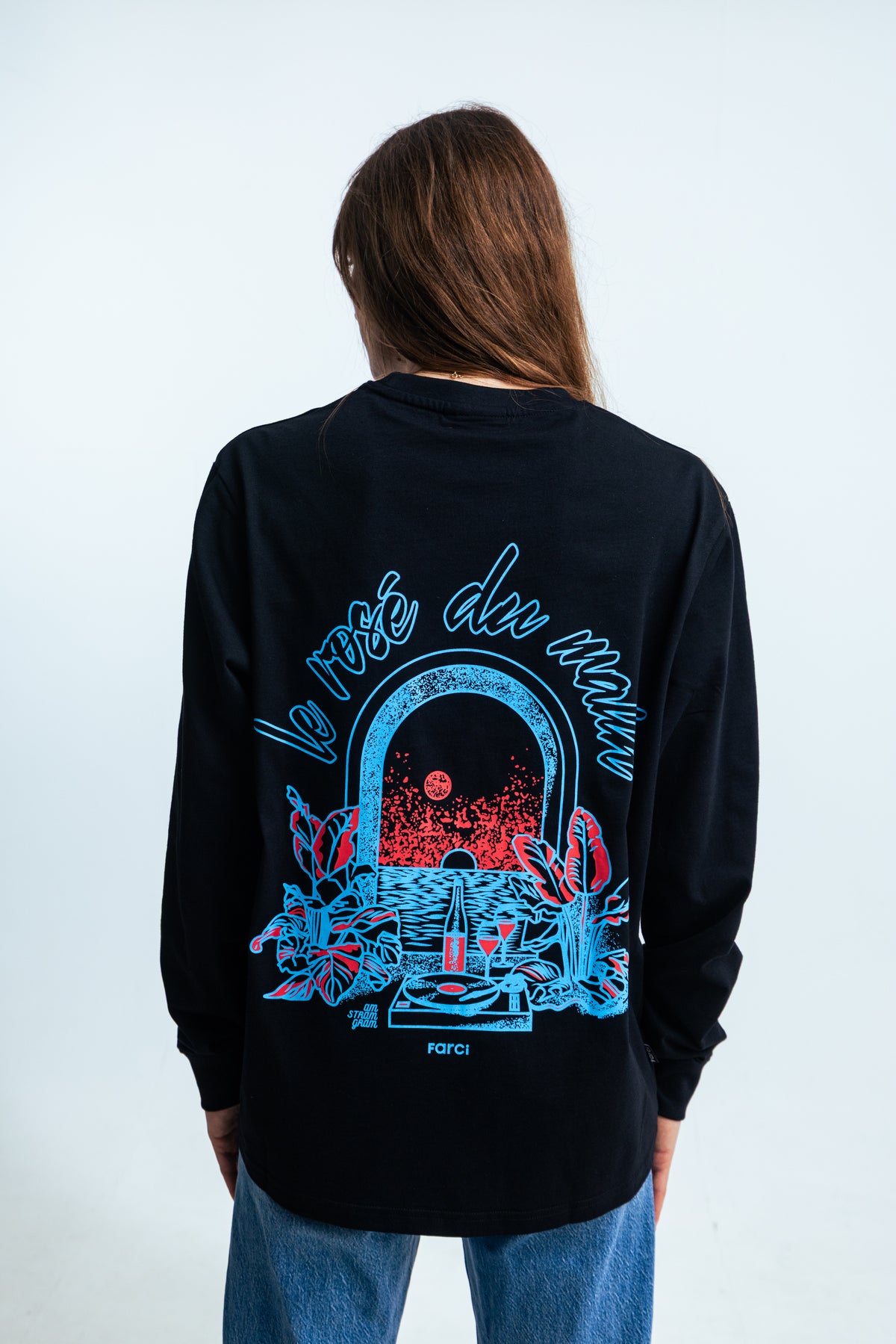 LONG SLEEVE ROSÉ BLACK
