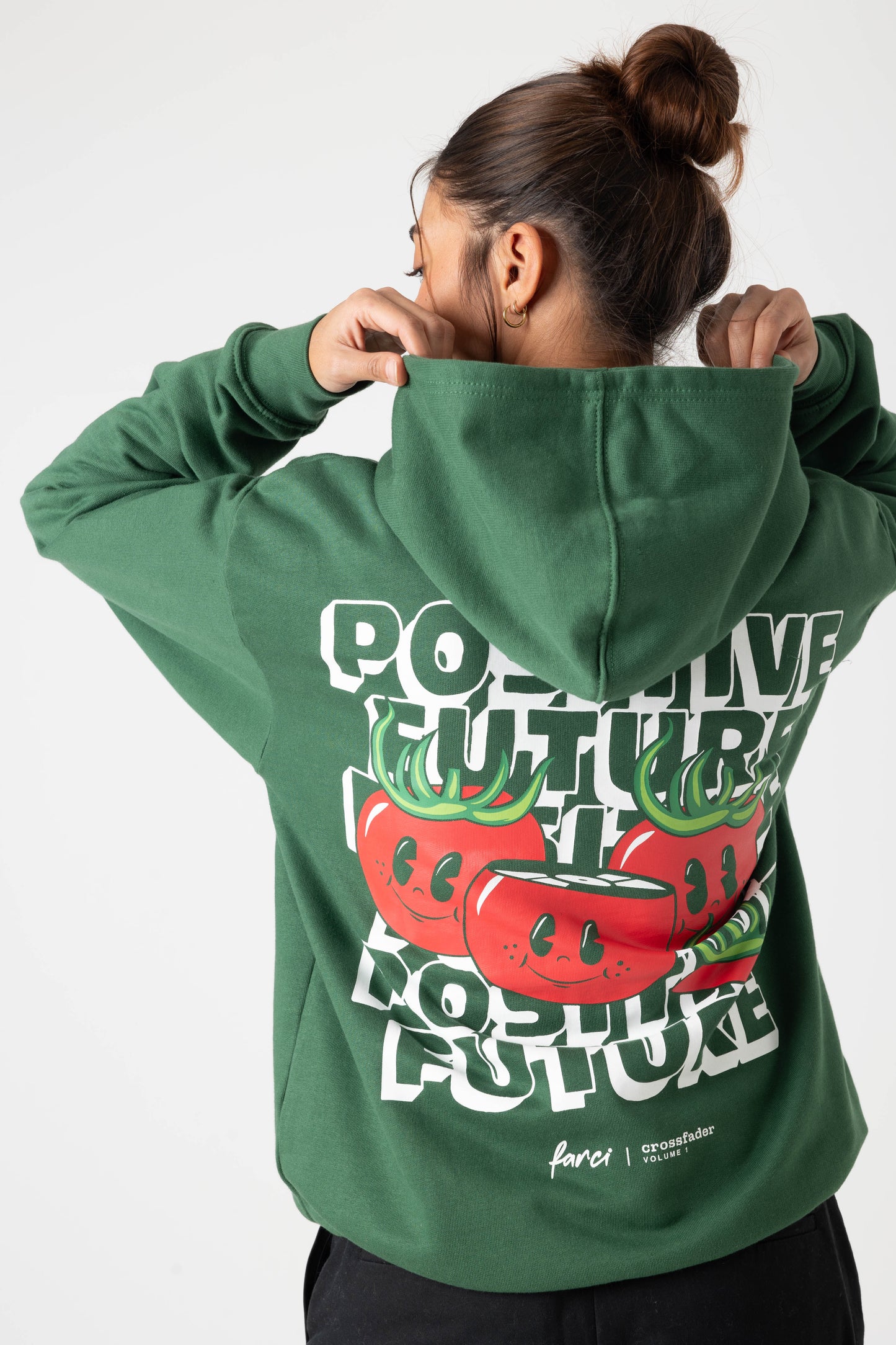 HOODIE POSITIVE DARK GREEN