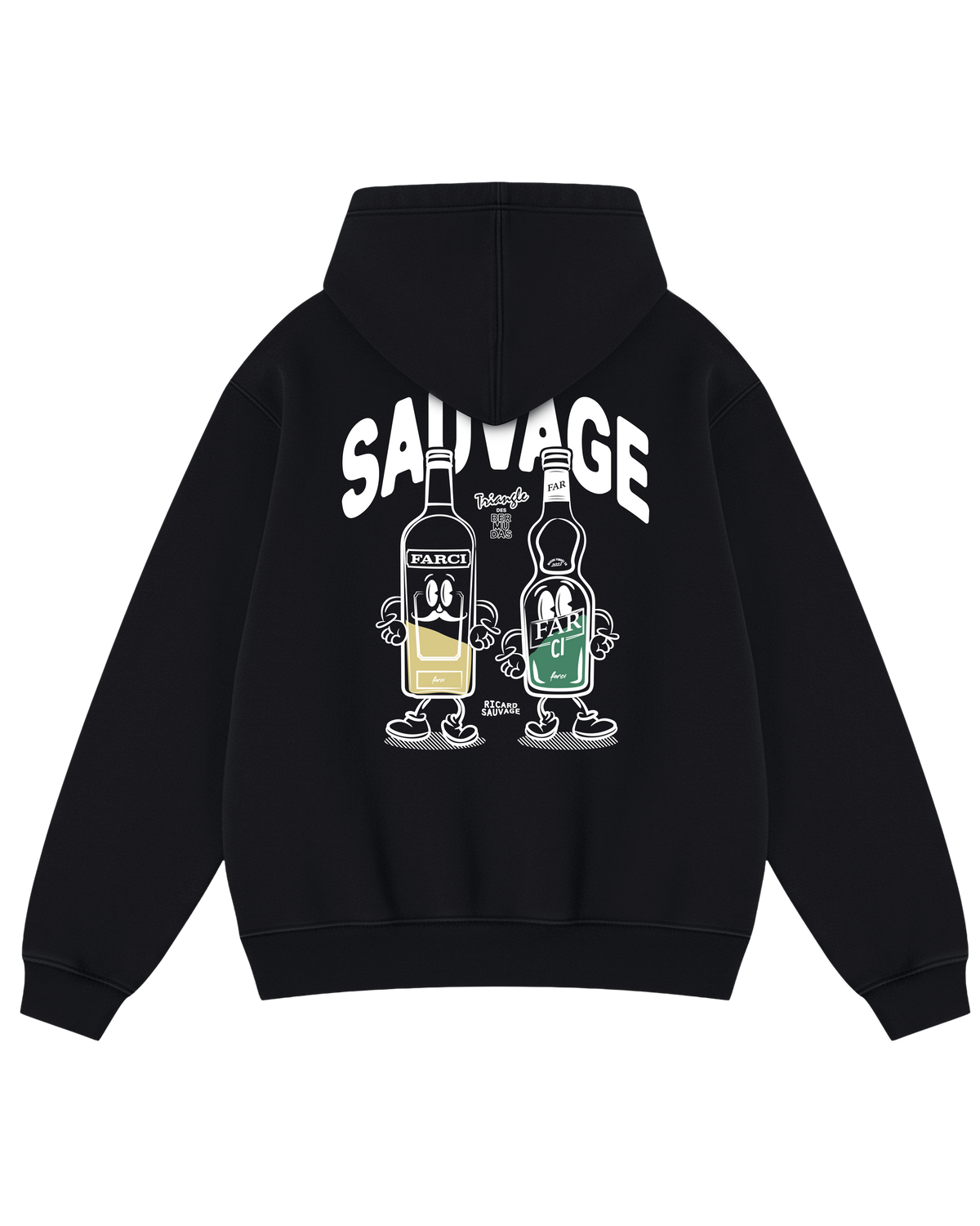 HOODIE SAUVAGE ZIP BLACK