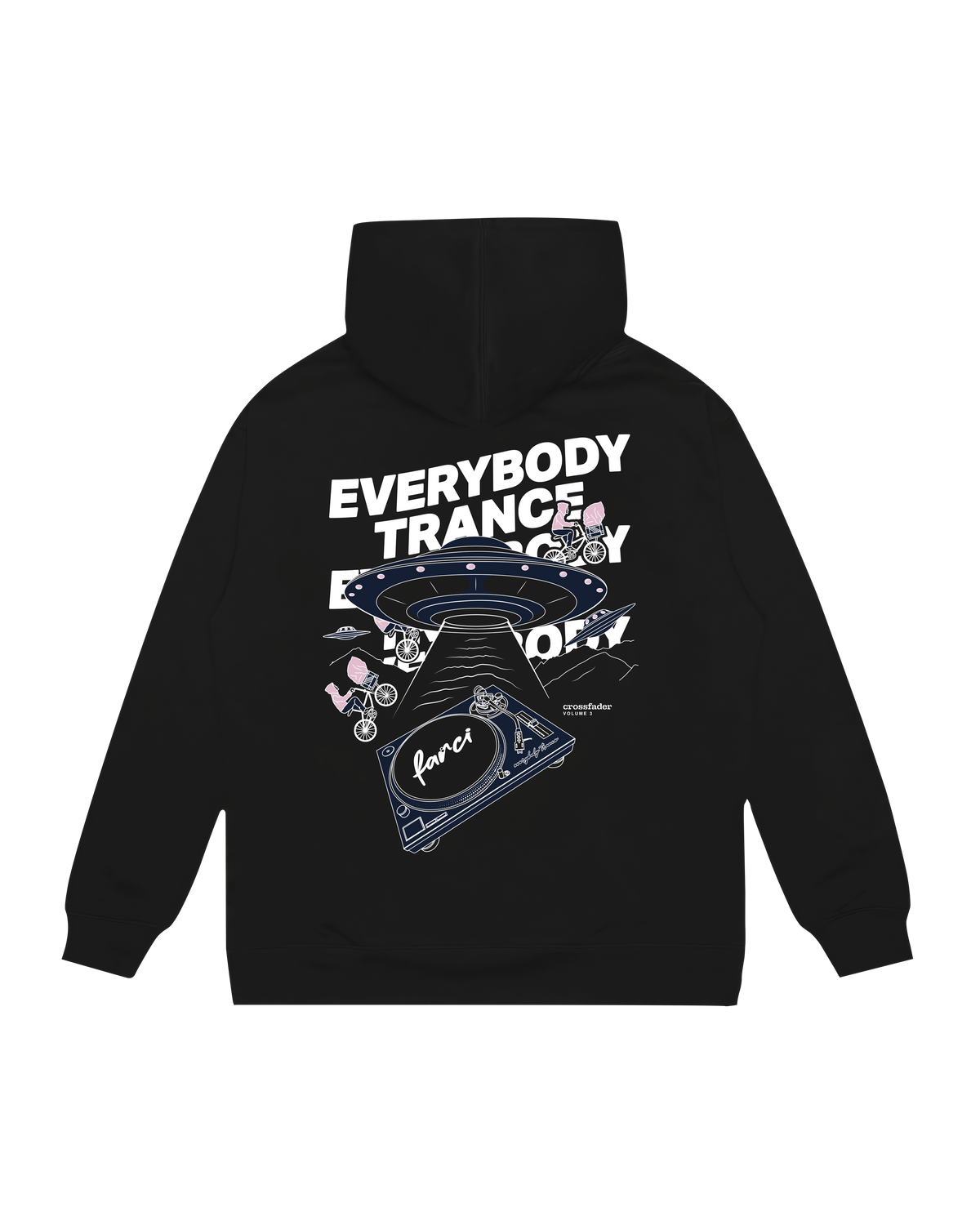 HOODIE TRANCE BLACK