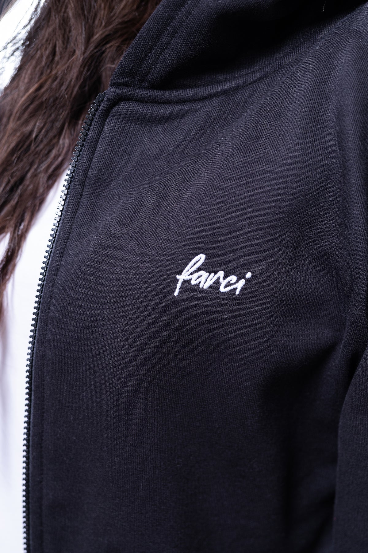 HOODIE PIANO ZIP BLACK