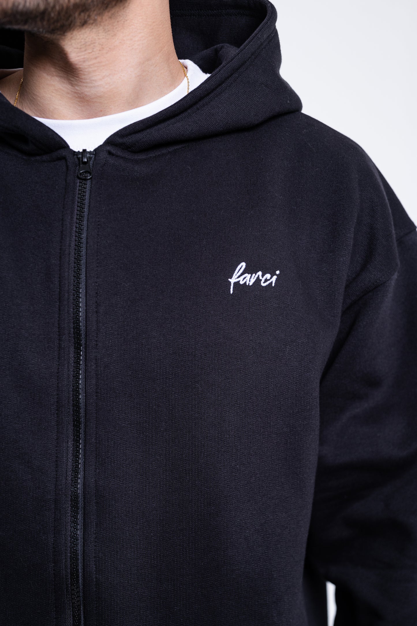 HOODIE PIANO ZIP BLACK