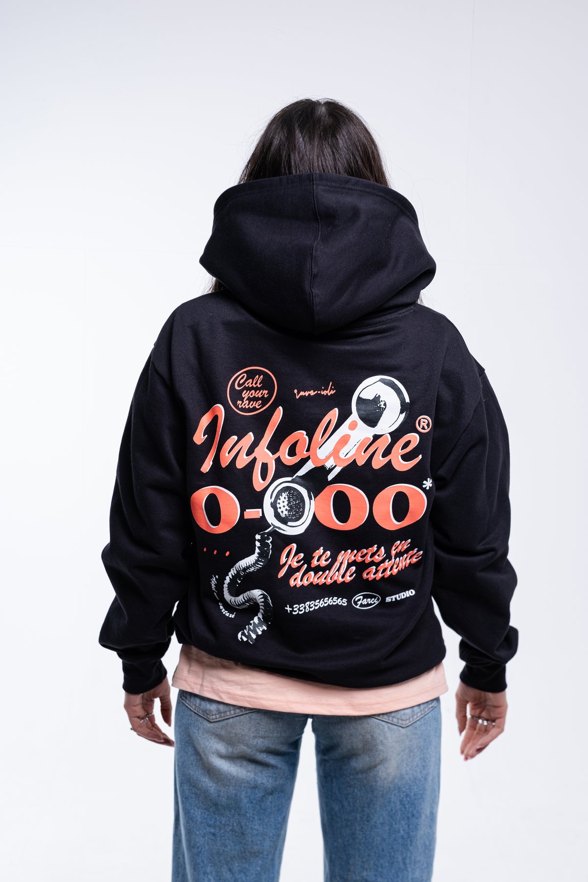 HOODIE INFOLINE BLACK