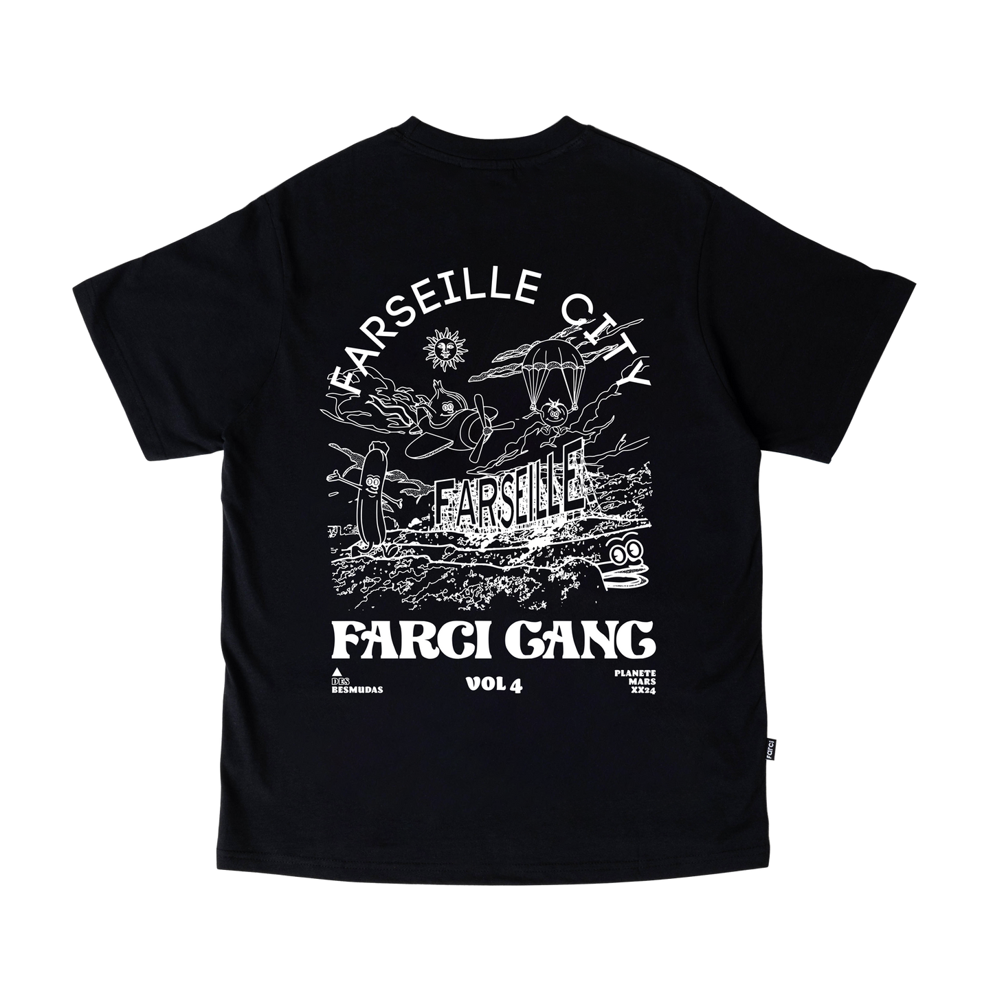 TEE GANG4 CROSS BLACK