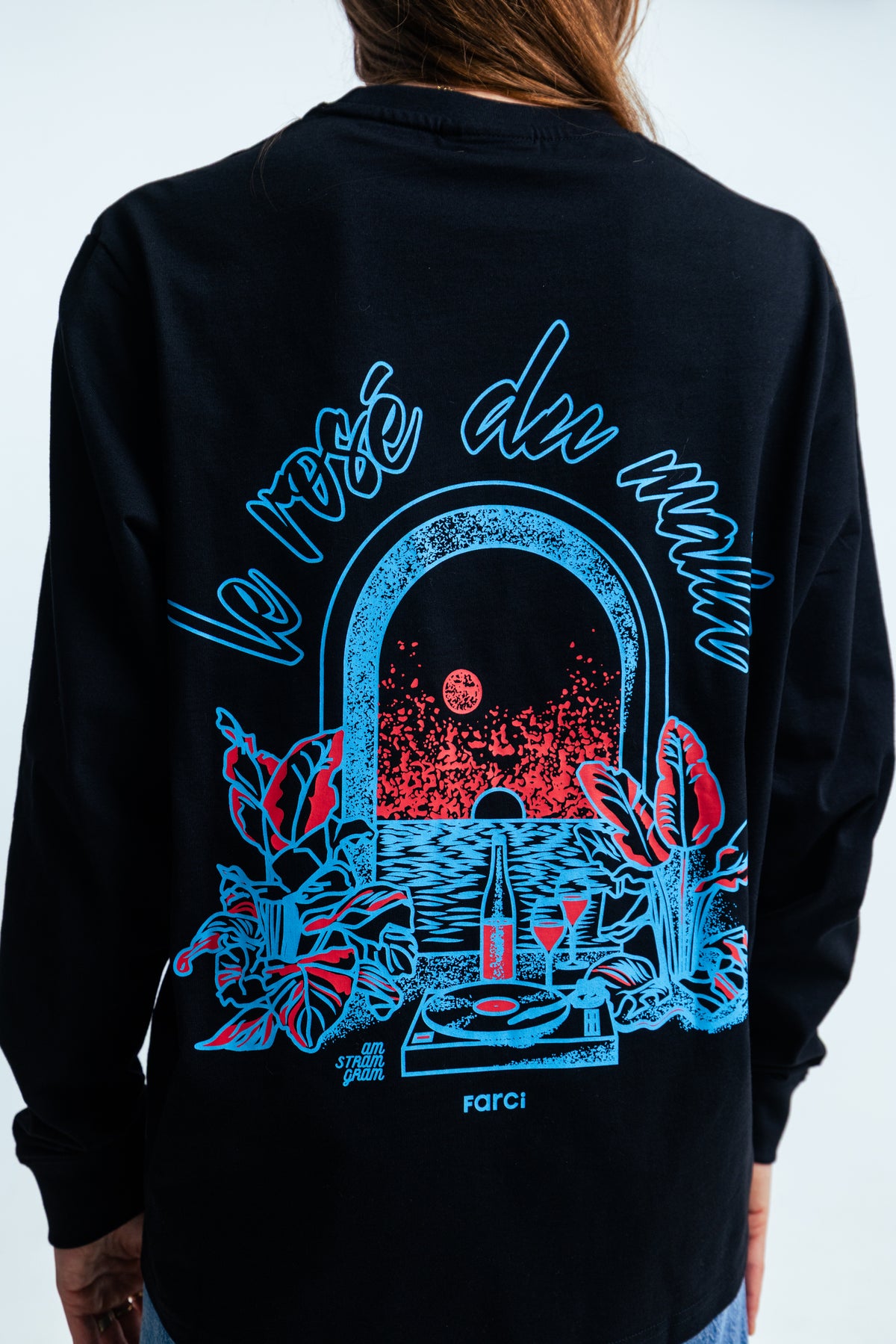 LONG SLEEVE ROSÉ BLACK