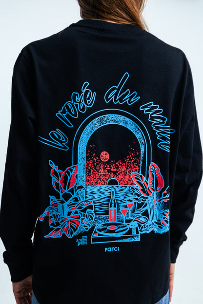 LONG SLEEVE ROSÉ BLACK