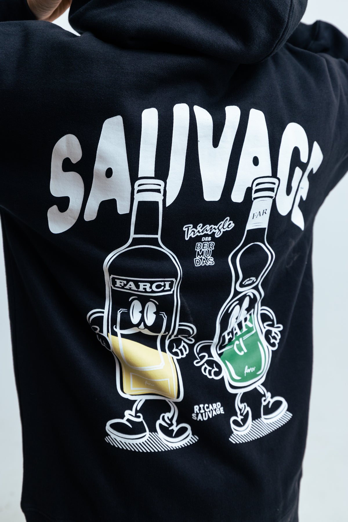 HOODIE SAUVAGE ZIP BLACK