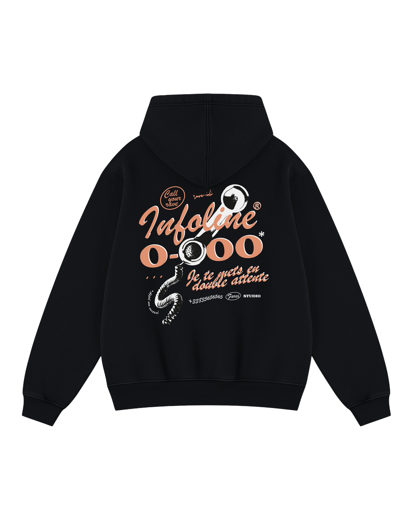HOODIE INFOLINE BLACK