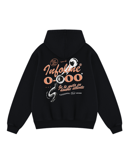 HOODIE INFOLINE BLACK