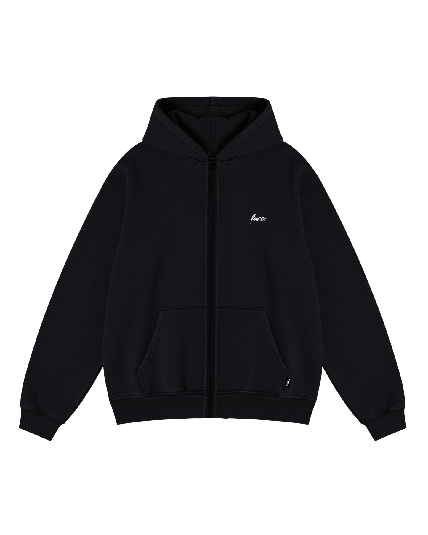 HOODIE PIANO ZIP BLACK