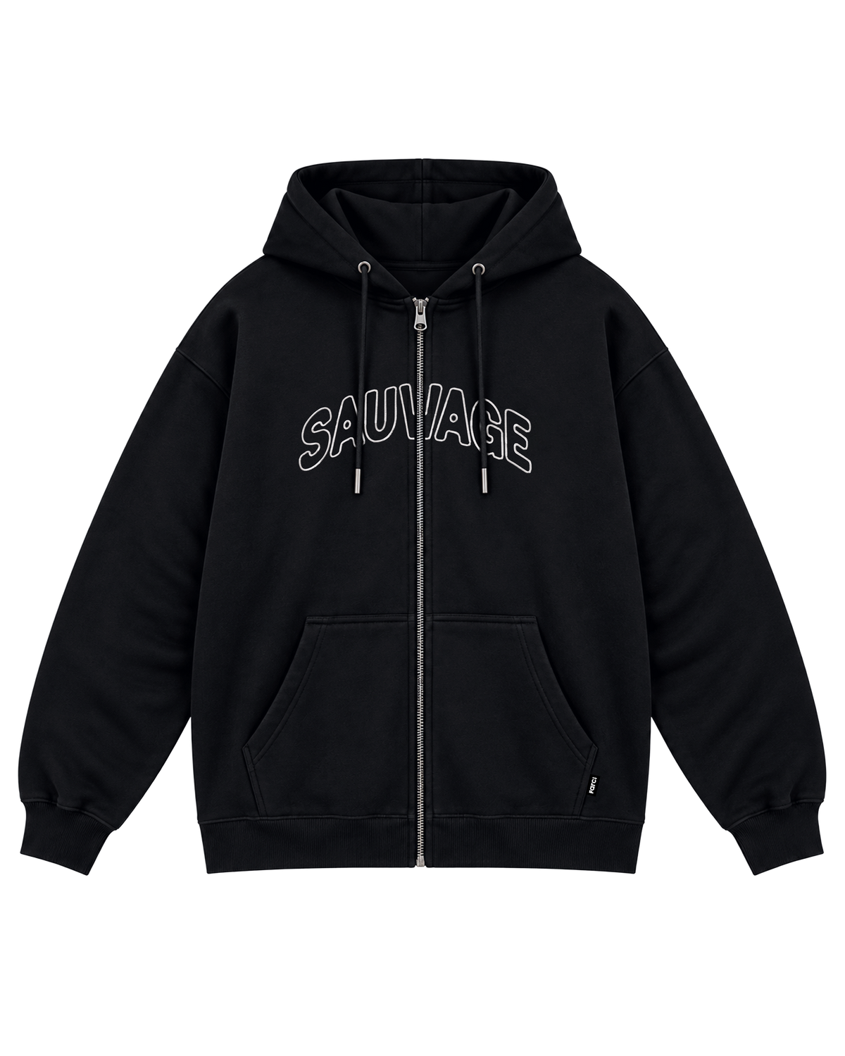 HOODIE SAUVAGE ZIP BLACK