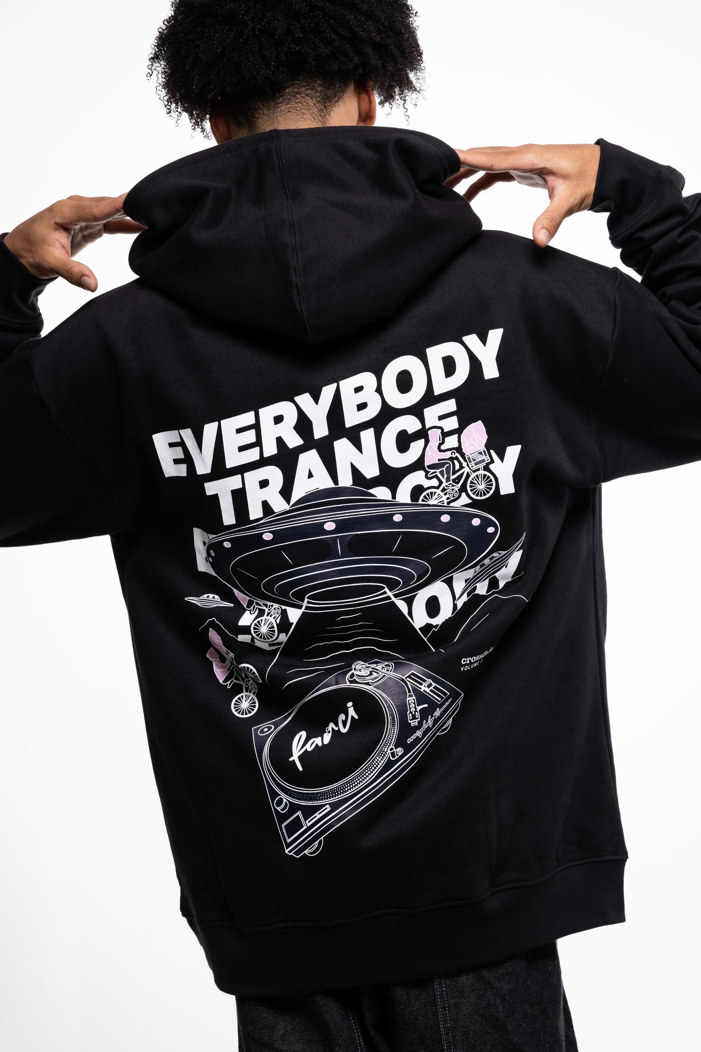 HOODIE TRANCE BLACK