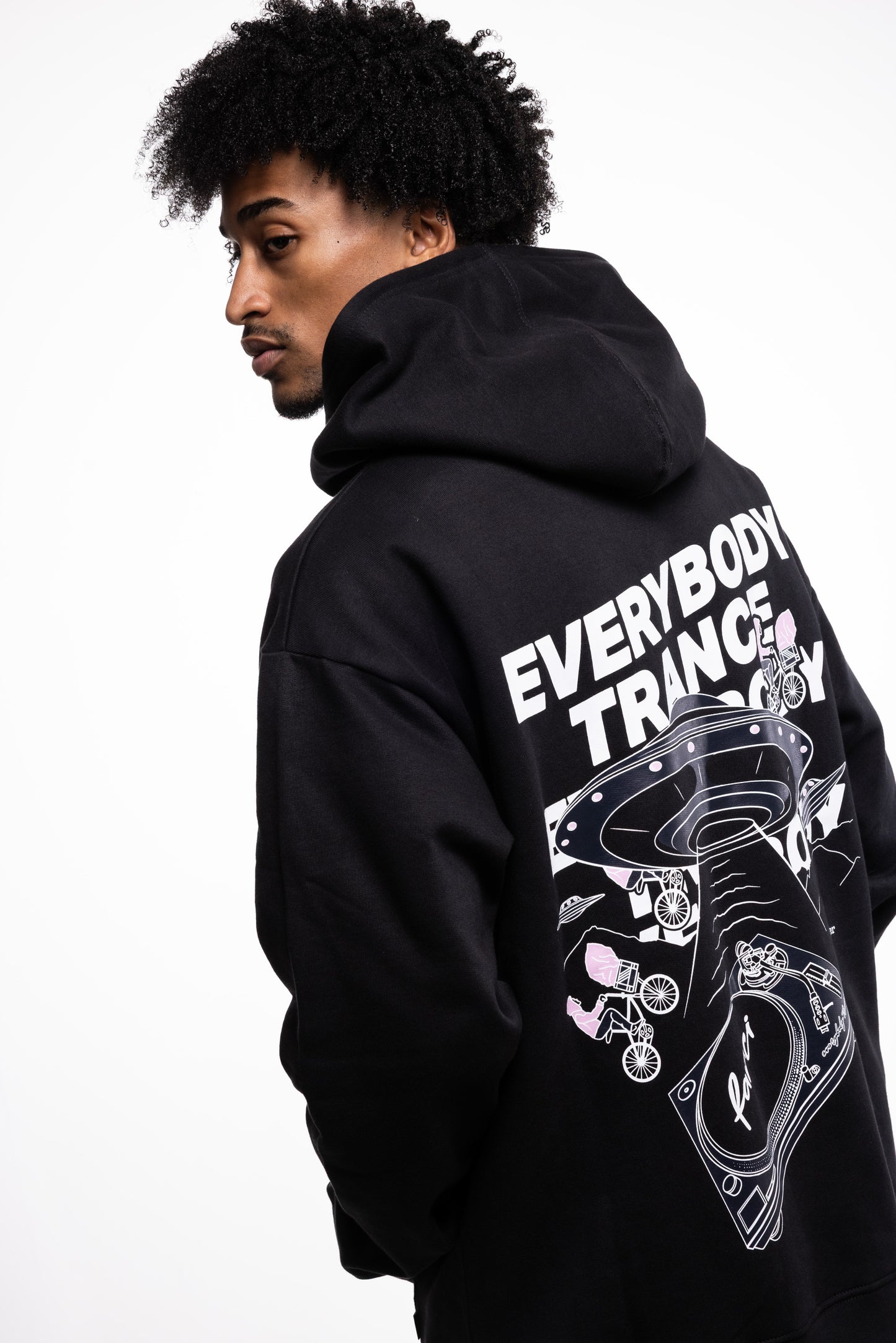 HOODIE TRANCE BLACK