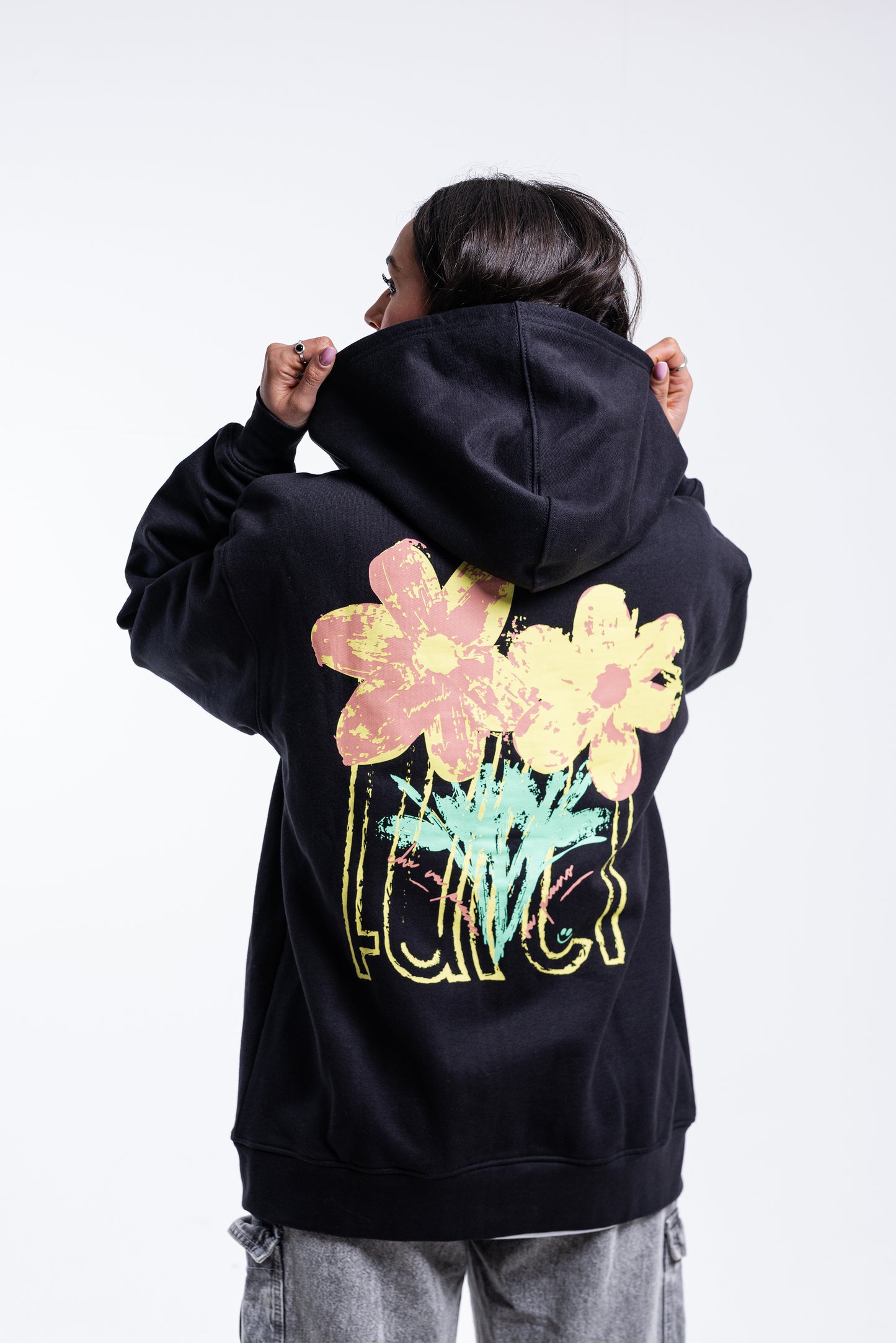 HOODIE PIANO ZIP BLACK