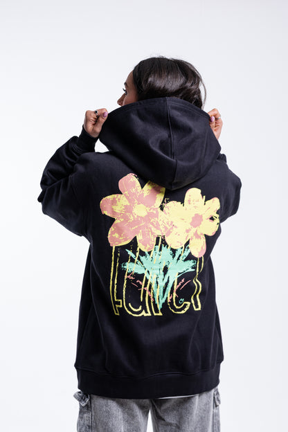 HOODIE PIANO ZIP BLACK