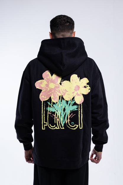 HOODIE PIANO ZIP BLACK