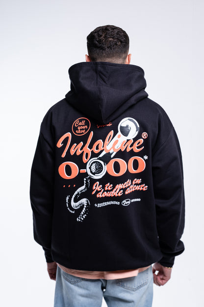 HOODIE INFOLINE BLACK