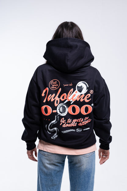 HOODIE INFOLINE BLACK